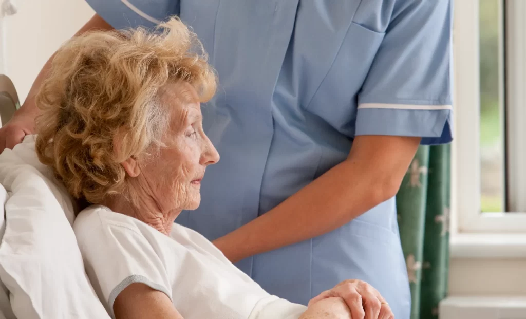 Care Home Resident in Bed