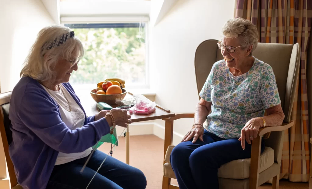 Care Home Residents Talking