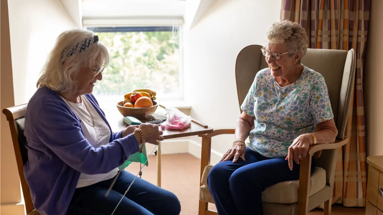 Care Home Residents Talking