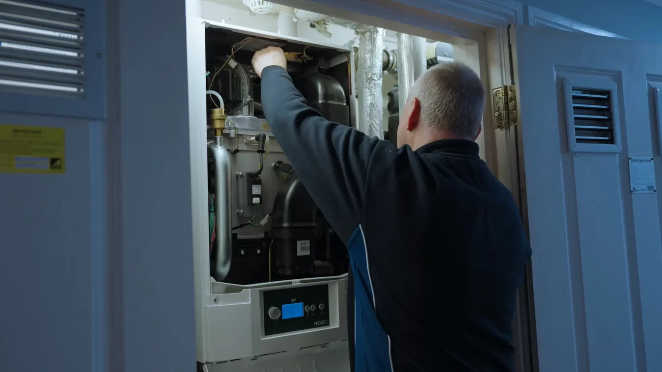 Asbury Servicing Boiler in Lilliput House Care Home