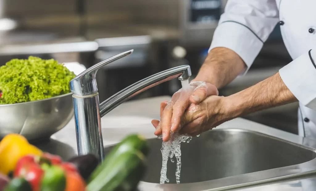 Chef Washing Hands