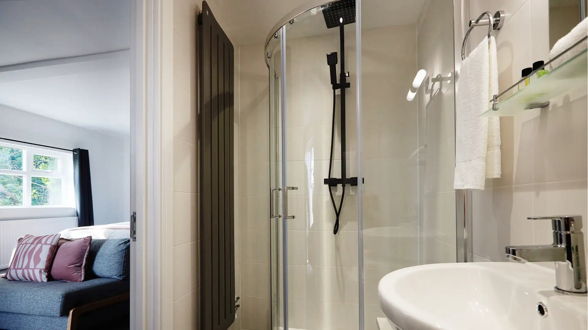 Hotel Shower and Sink